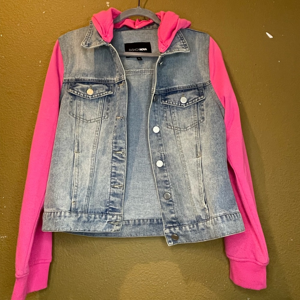 Fashion Nova Pink and Denim Jacketed